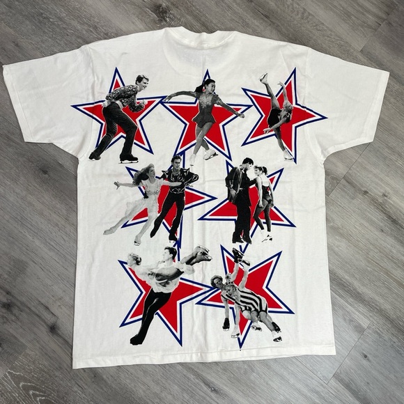 Vintage 1996 Tour of World Figure Skating Champions AOP Graphic Tee XL - Picture 2 of 6